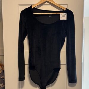 American Eagle Outfitters Black Long Sleeve Bodysuit